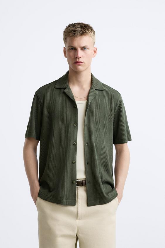 Green Monochrome white europa tricot polo shirt