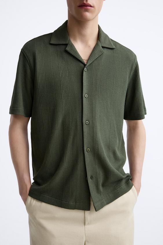 Green Monochrome white europa tricot polo shirt