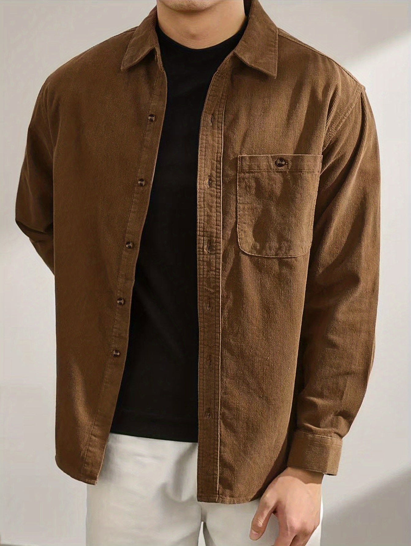 Brown Summer Long Sleeve Shirt