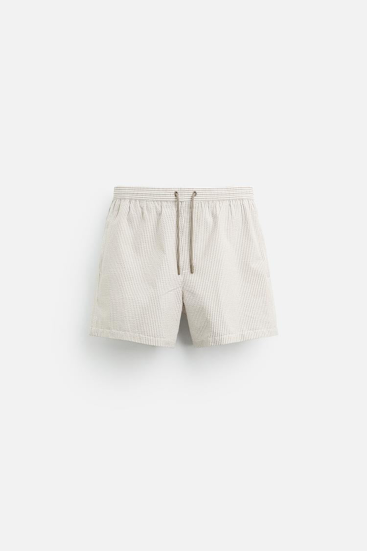 Light Khaki Swim Trunks