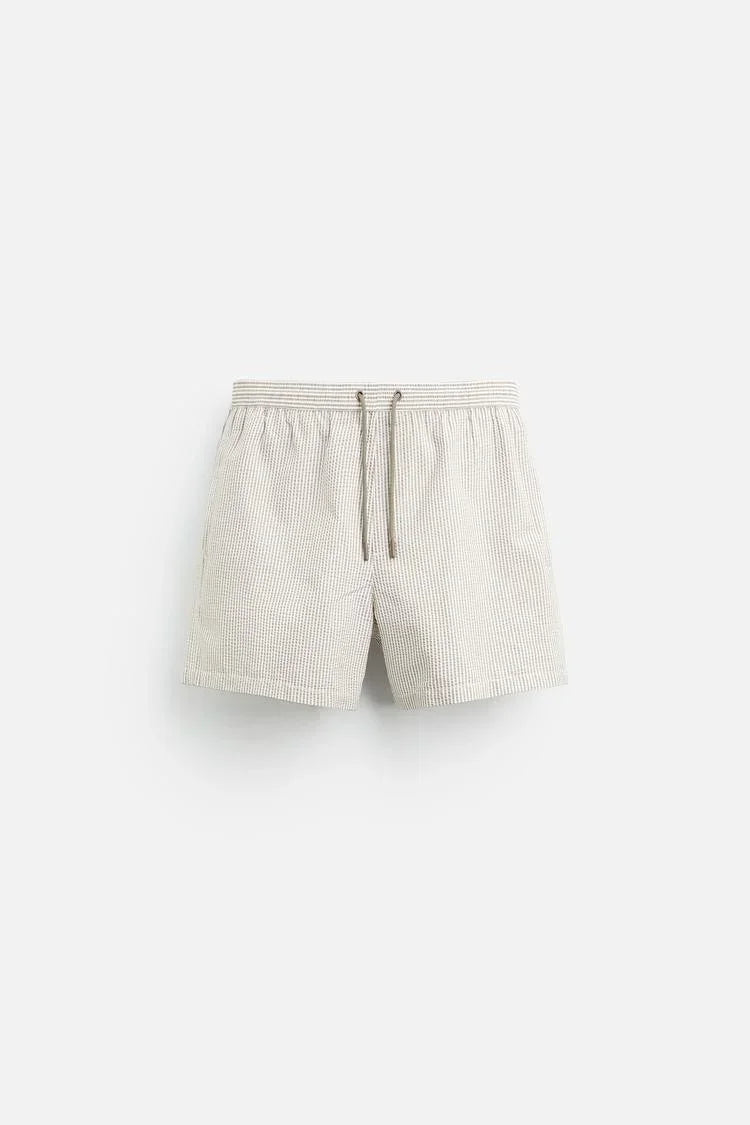 Light Khaki Swim Trunks