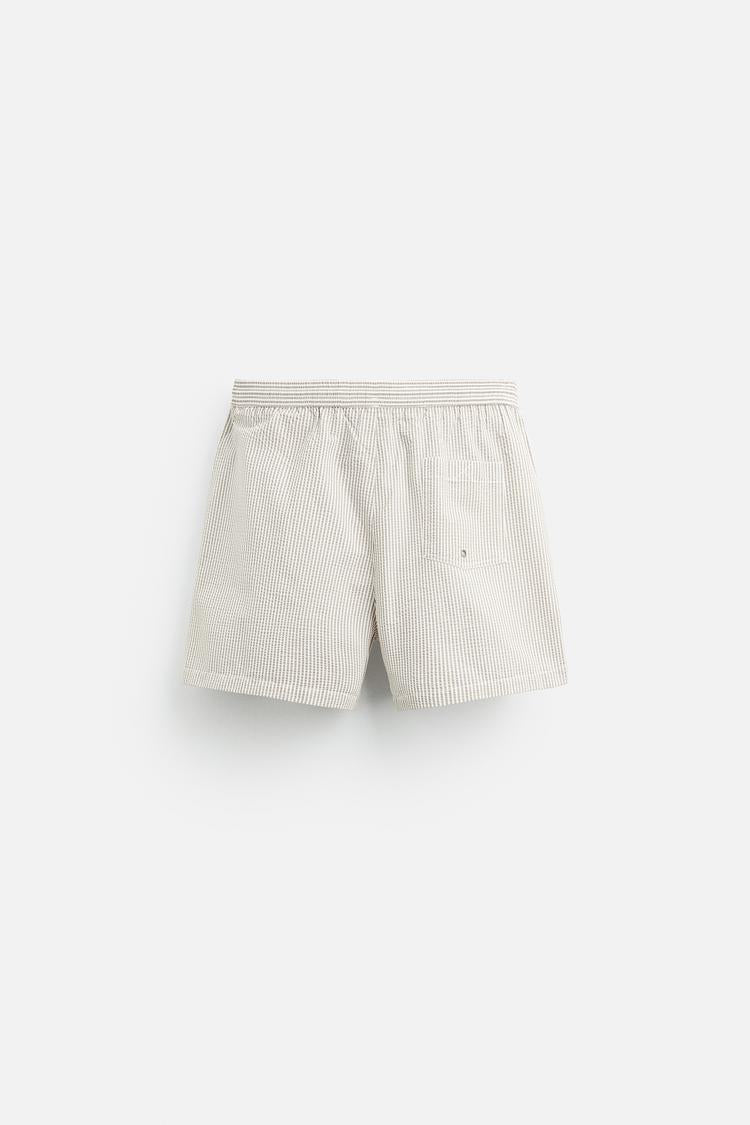 Light Khaki Swim Trunks