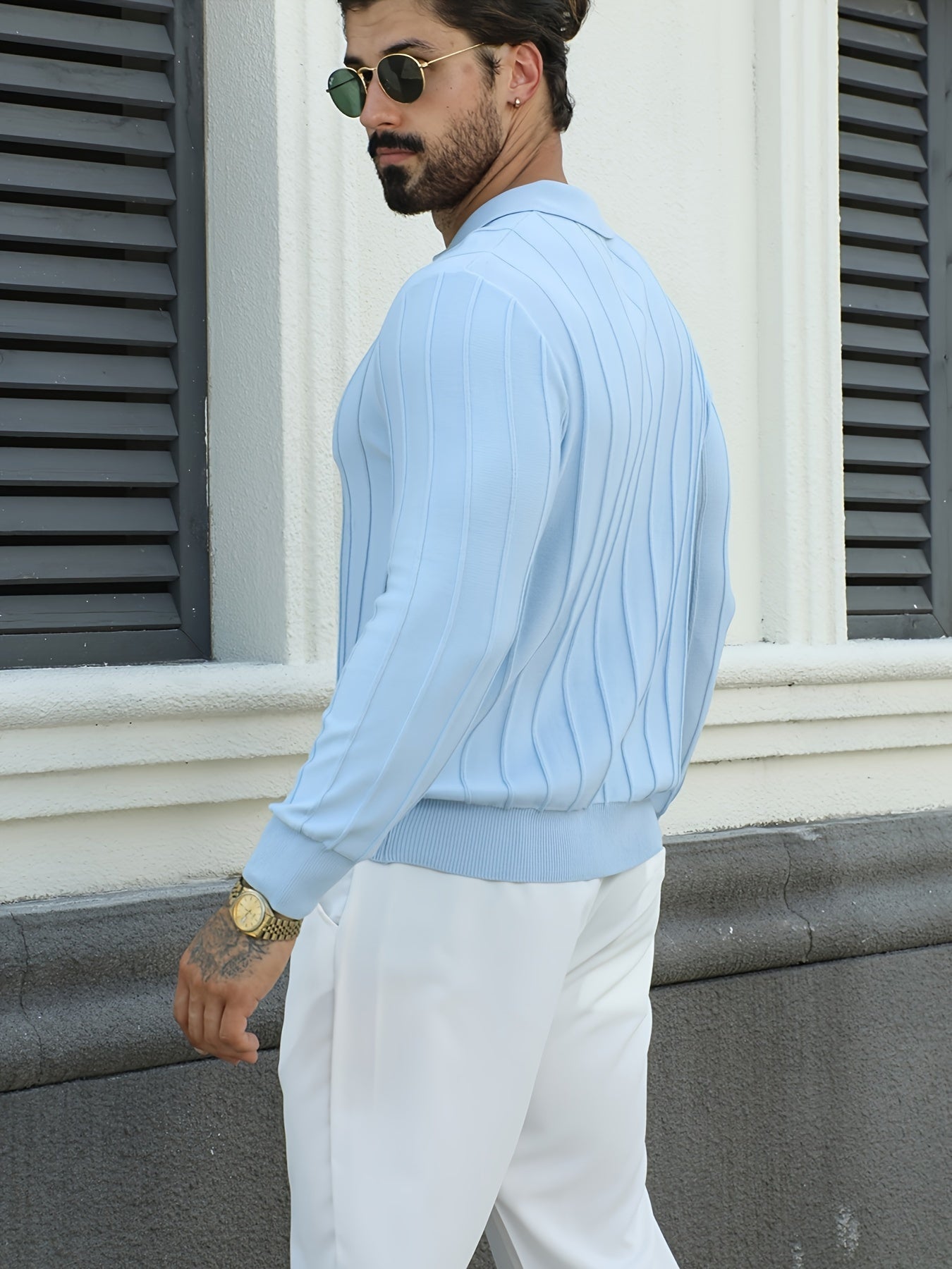 Long sleeve polo shirt Celeste Lisboa