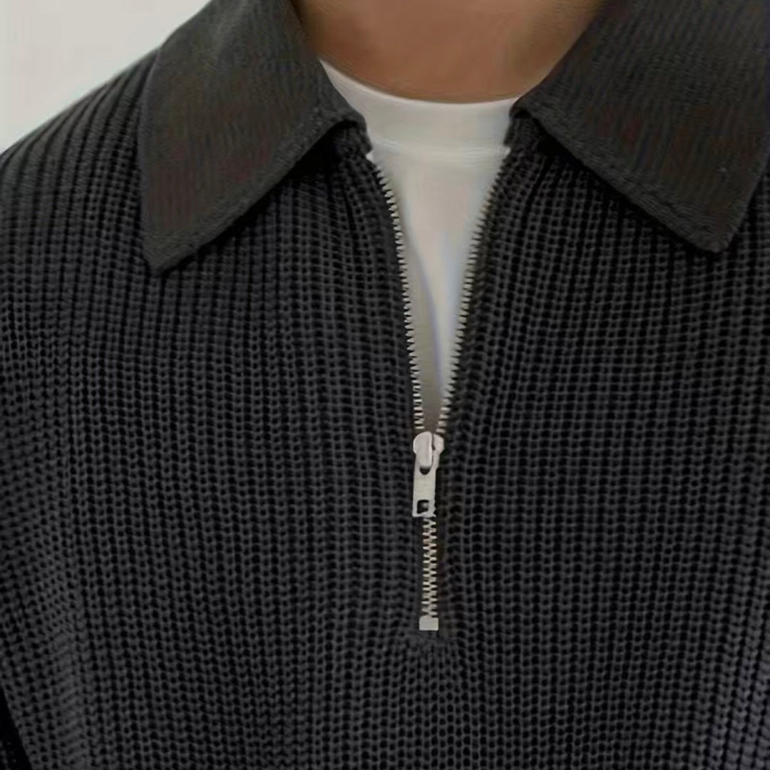 Navy Aether Zip Sweater