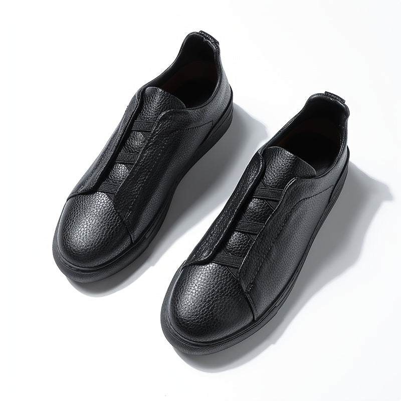 Carbon Leather Casual Sneakers