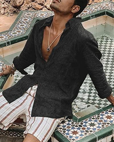 Black Long sleeve vintage linen shirt