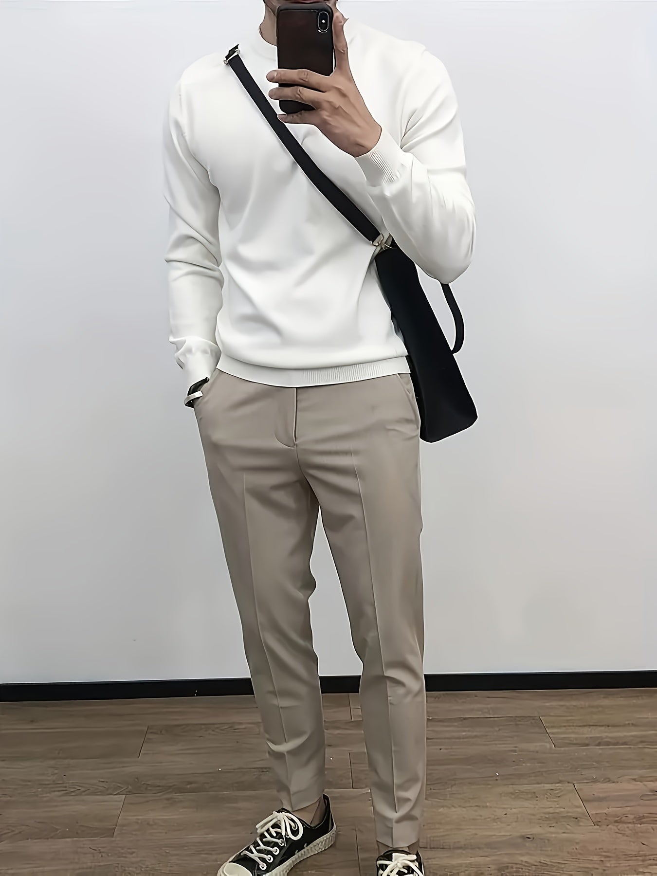 European Style White Long Sleeve Shirt