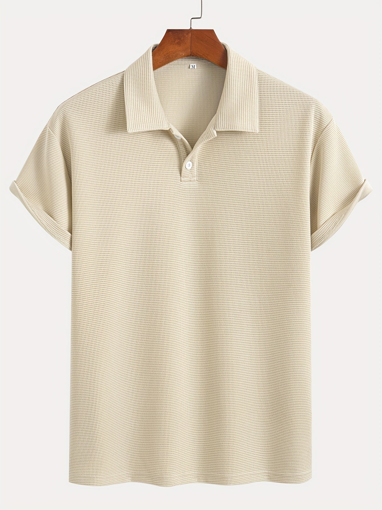 Textured Polo in Nevoa