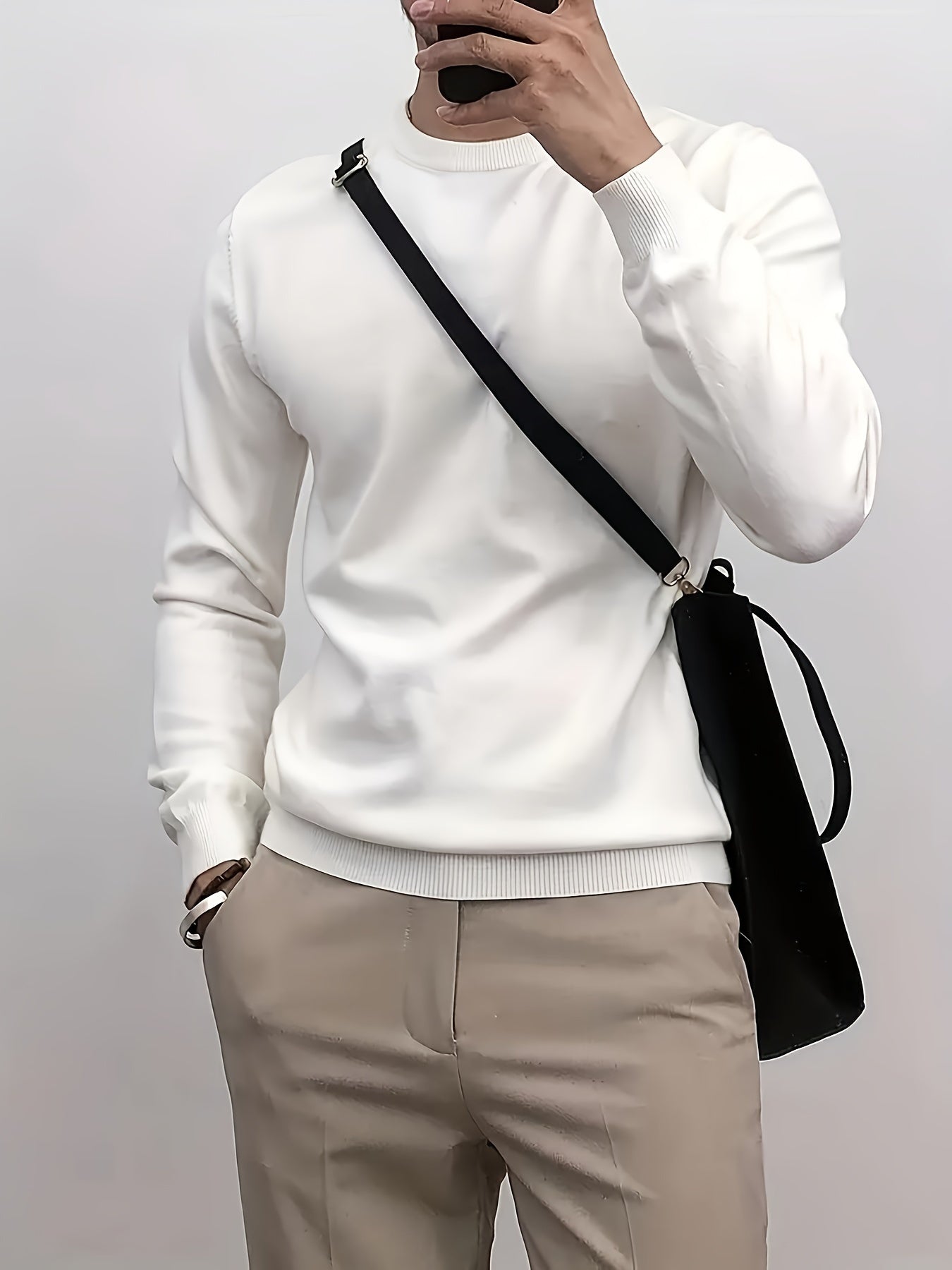 European Style White Long Sleeve Shirt