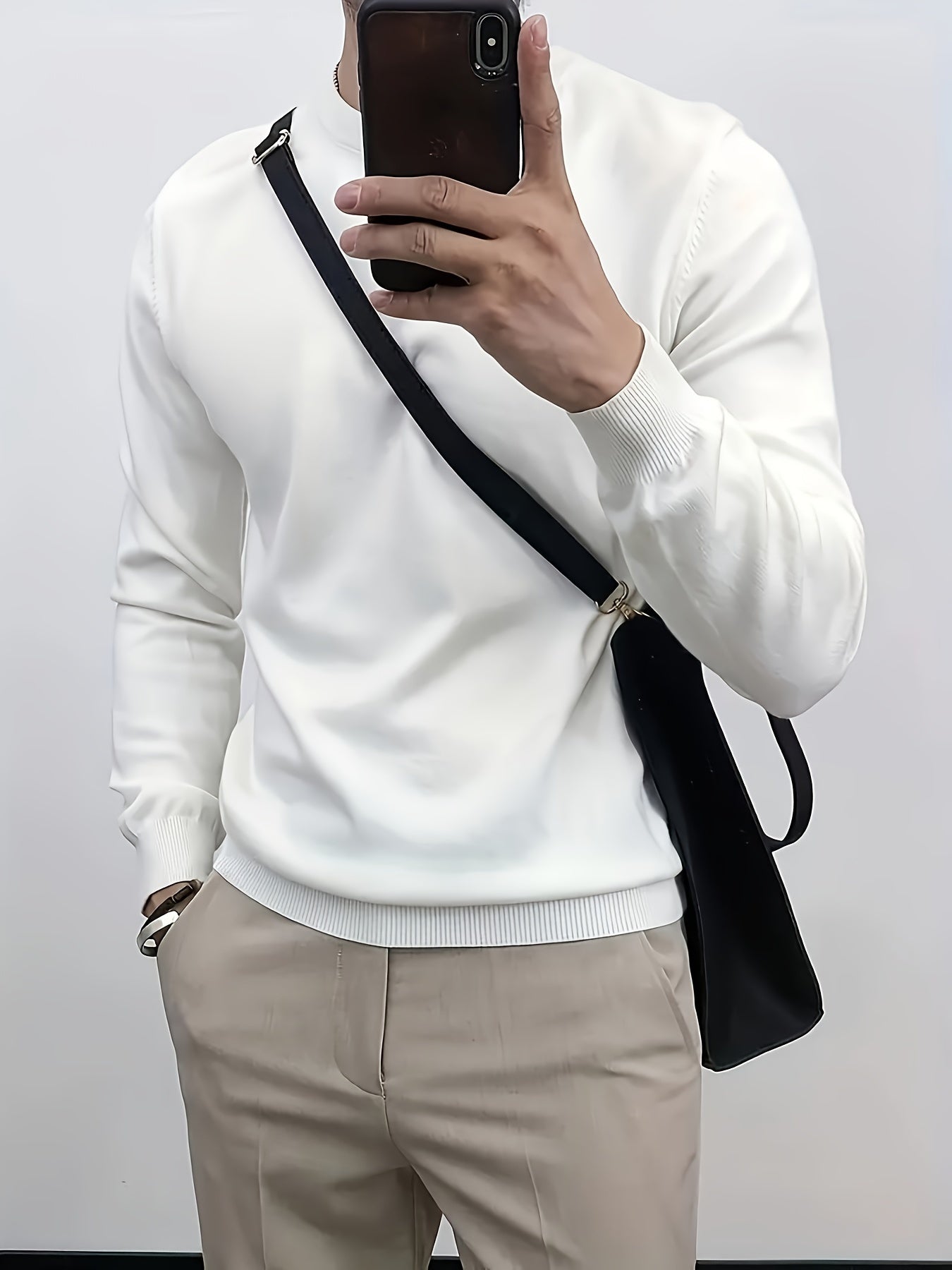 European Style White Long Sleeve Shirt