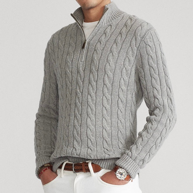 Gray Casual Elegance Sweater