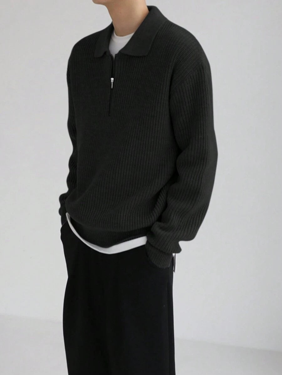 Navy Aether Zip Sweater