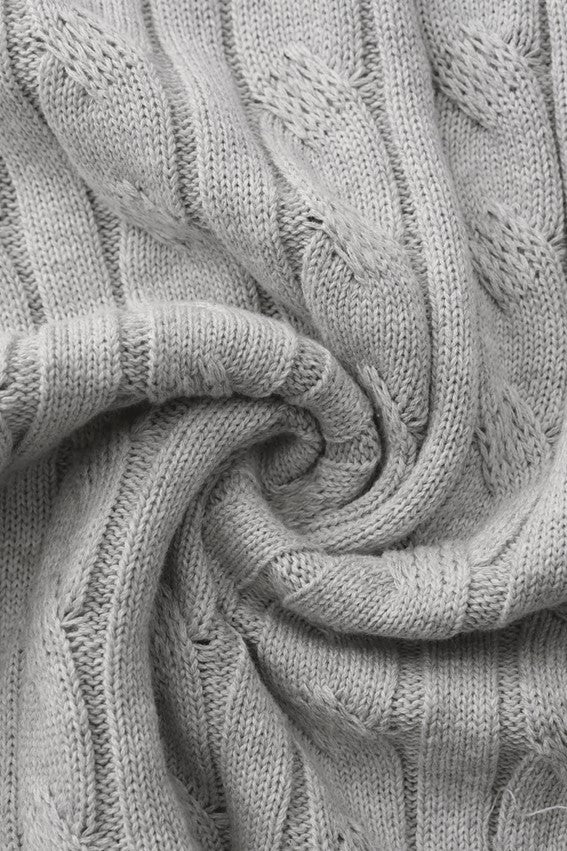 Gray Casual Elegance Sweater