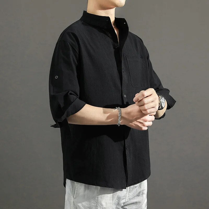 Long Sleeve Essential Cotton Shirt