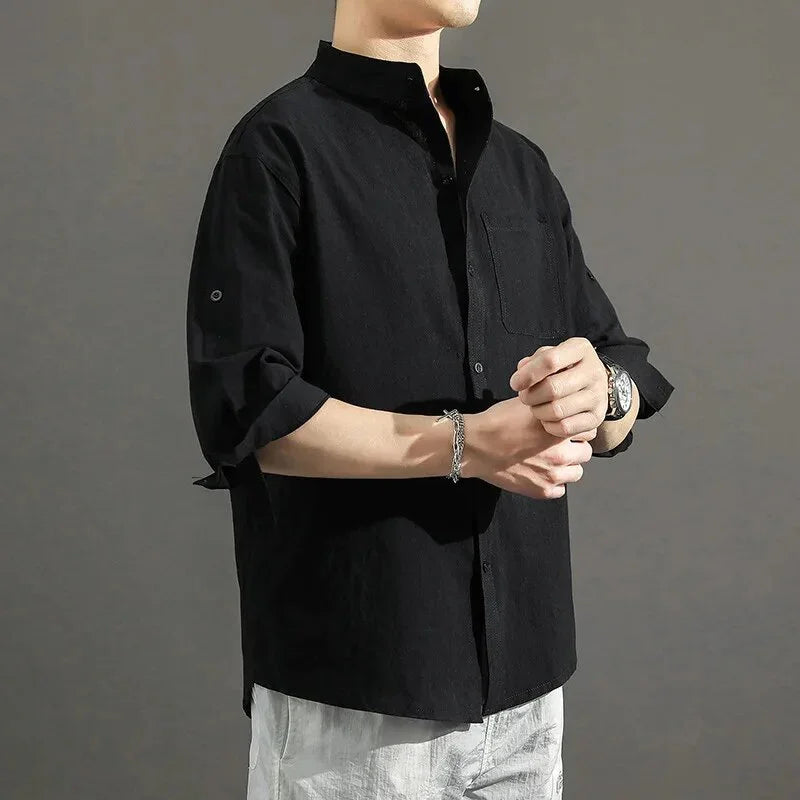Long Sleeve Essential Cotton Shirt