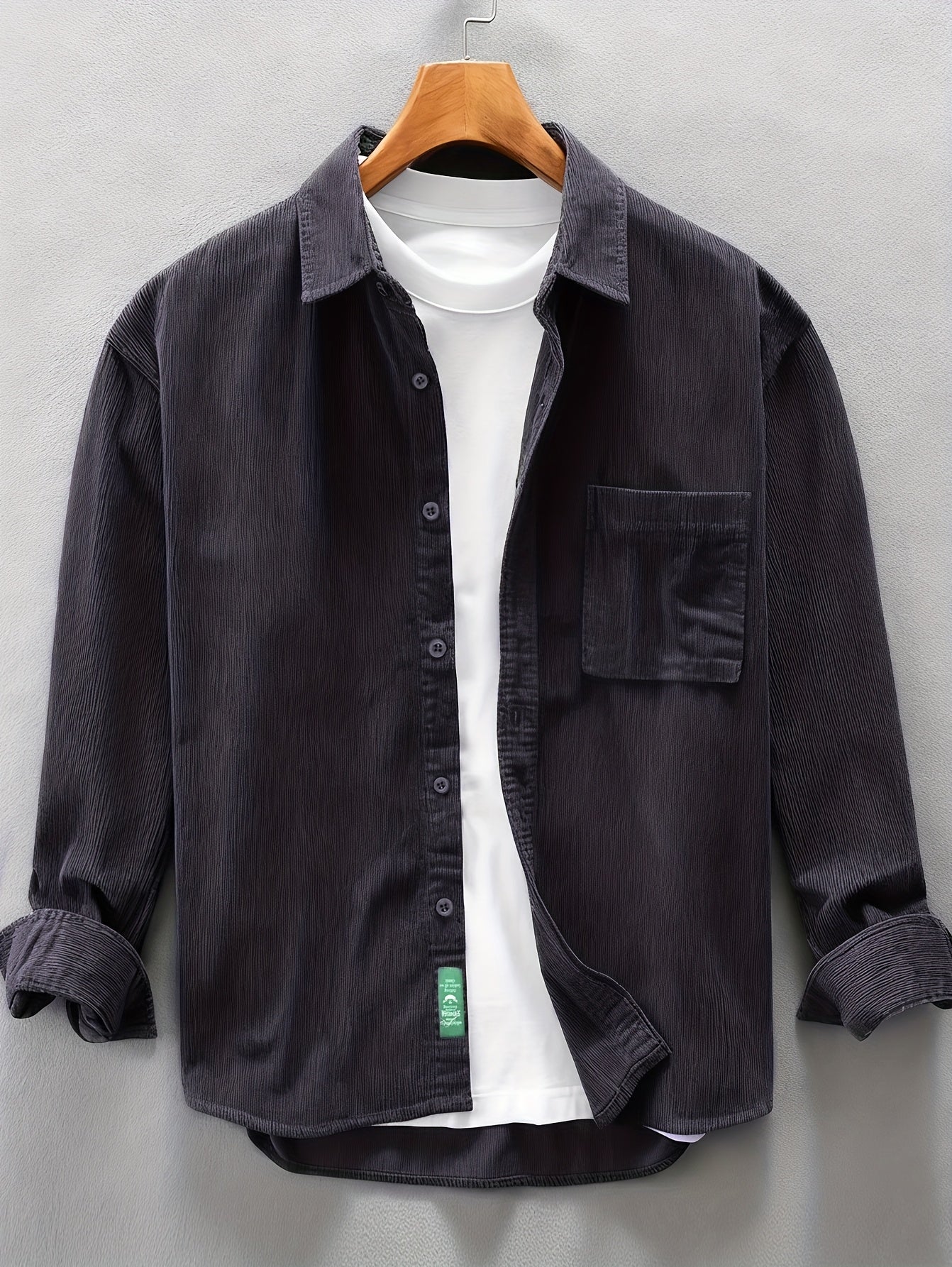 Classic long-sleeved shirt Carbon Black