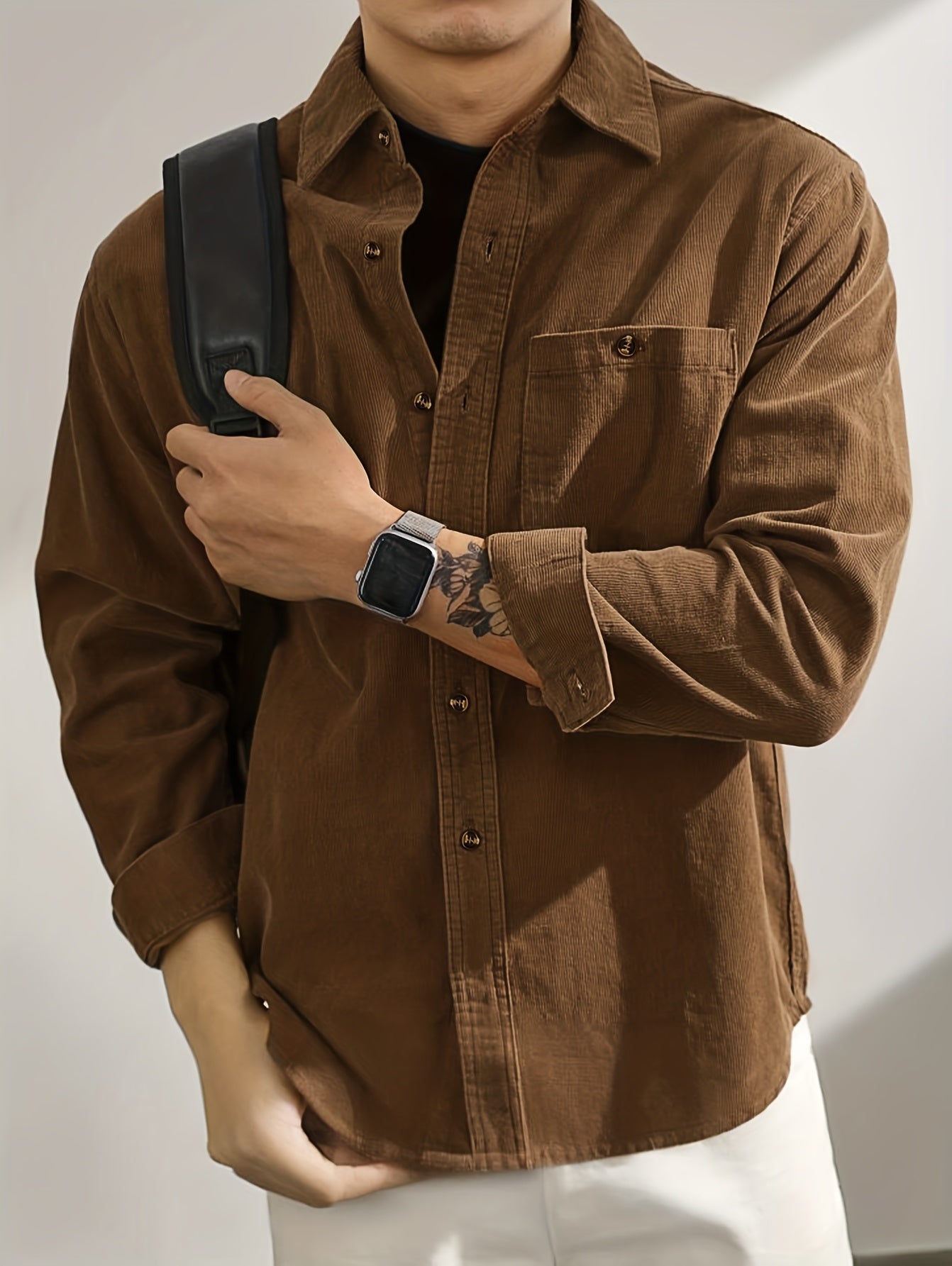 Brown Summer Long Sleeve Shirt