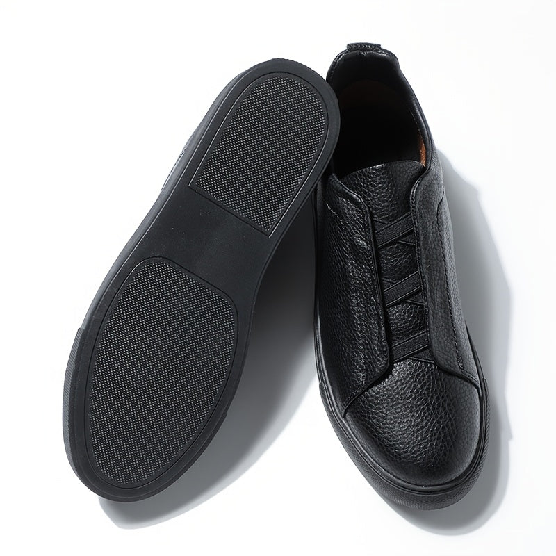 Carbon Leather Casual Sneakers