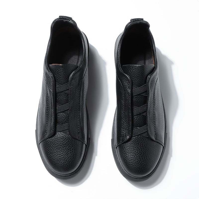 Carbon Leather Casual Sneakers