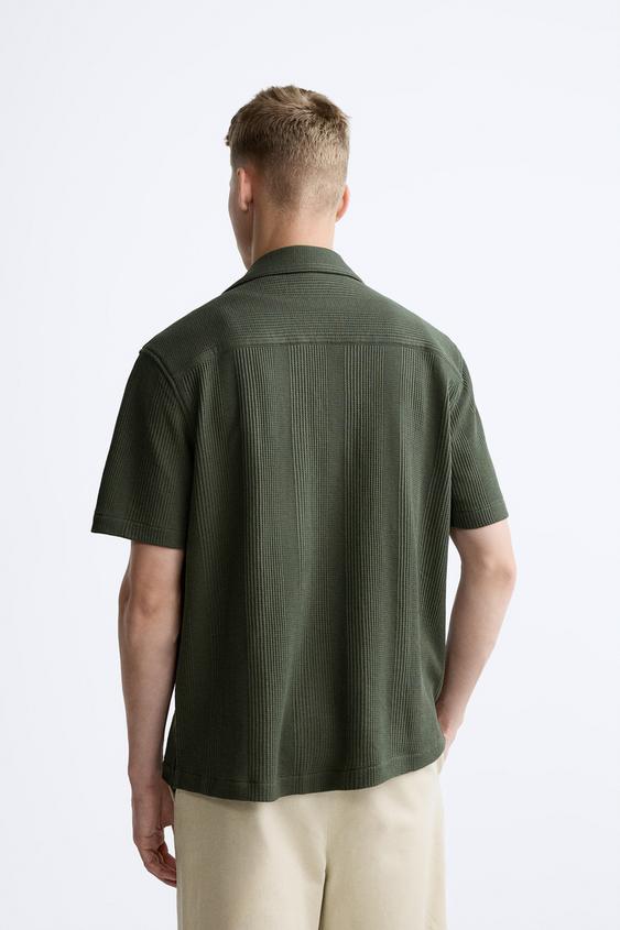 Green Monochrome white europa tricot polo shirt