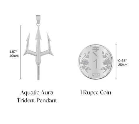 Silver trident necklace