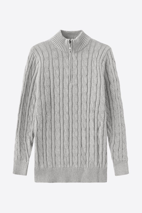 Suéter Cinza Casual Elegância