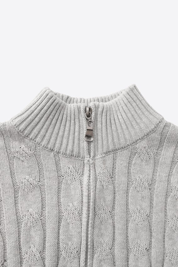Suéter Cinza Casual Elegância