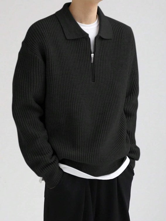 Navy Aether Zip Sweater