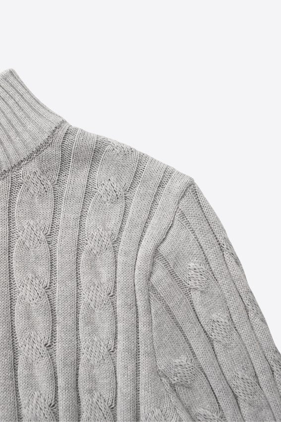 Suéter Cinza Casual Elegância
