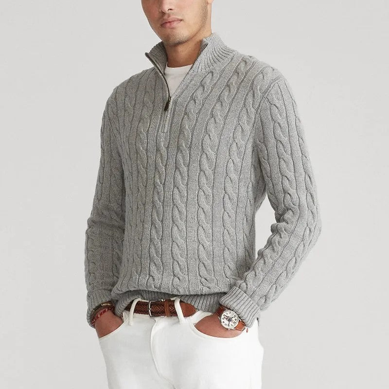 Suéter Cinza Casual Elegância