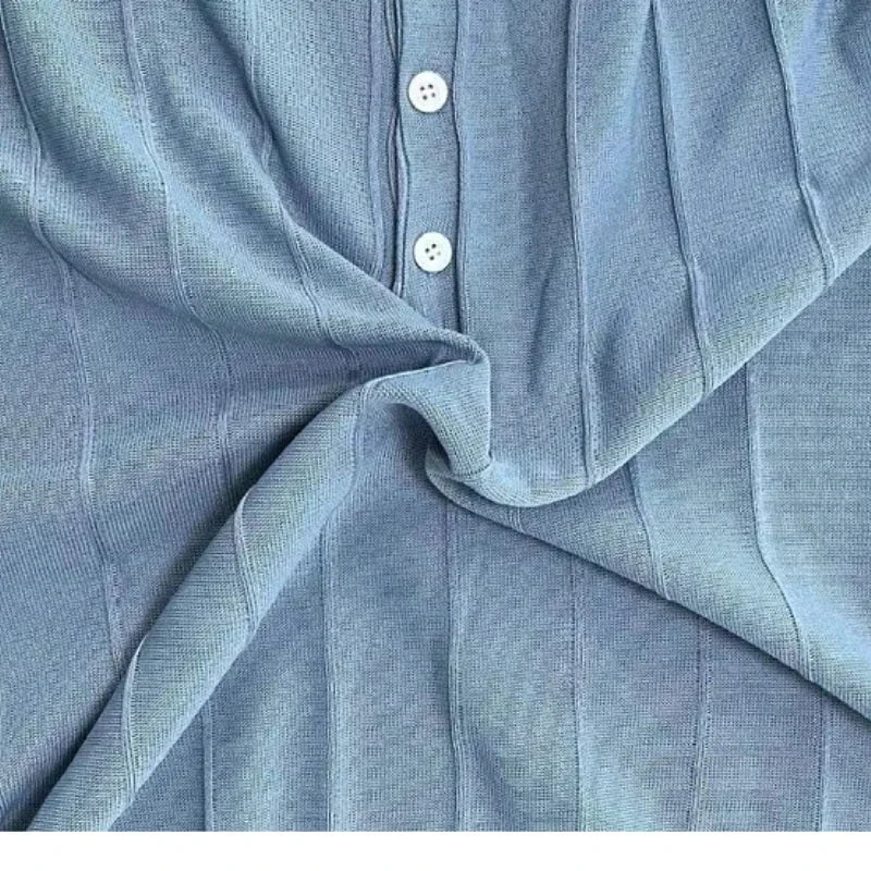 Italian polo shirt with blue buttons