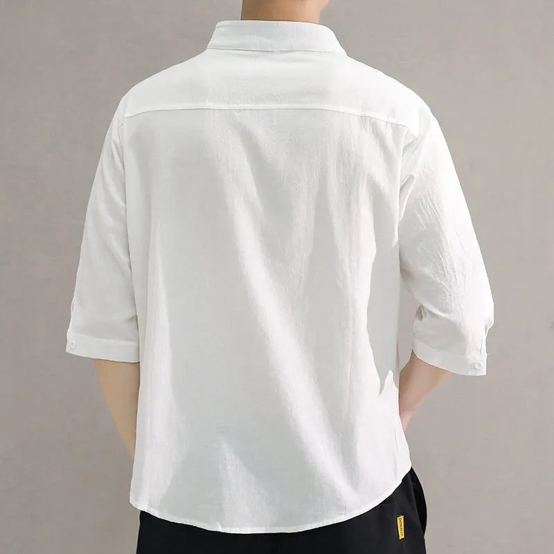 Camisa de linho moderna de Milão