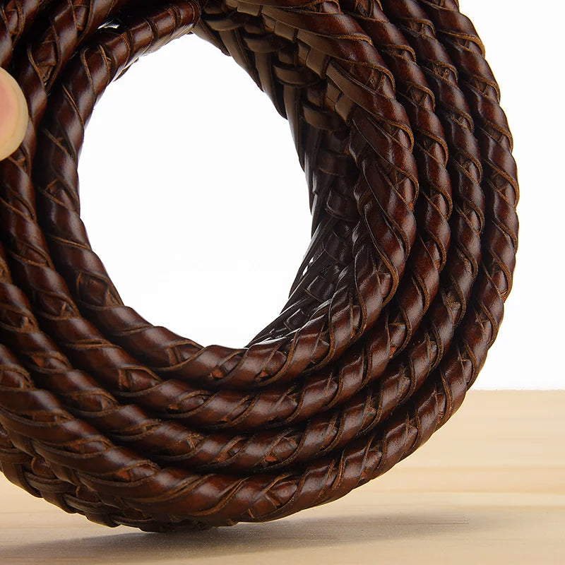 Old Money leather braided belt